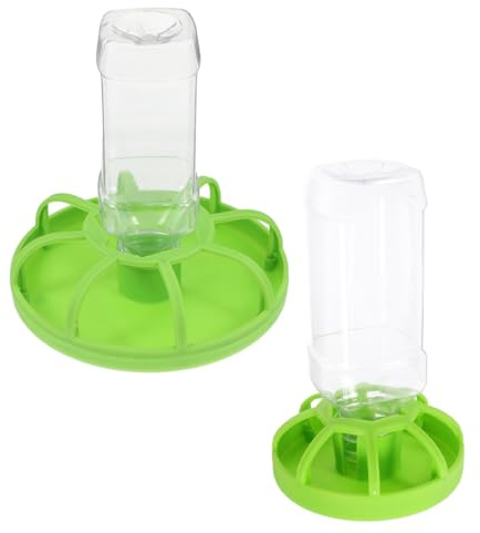 SEWACC Lot de 2 Sets de Mangeoires à Cailles en Plastique, Distributeurs de Nourriture pour Petits Animaux, Contenant Alimentaire Trous, Petite Taille et Grosse Taille, Accessoires