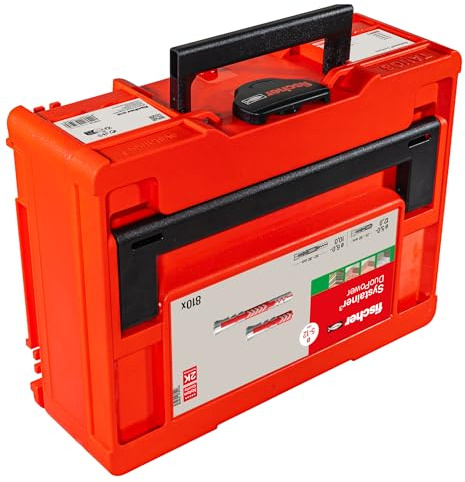 fischer DuoPower Systainer M137, 810-teiliges Befestigungsset, Intelligente Zwei-Komponenten-Dübel für Beton, Gipskarton, Voll- und Lochstein, All-in-One Dübelset für jede Befestigung