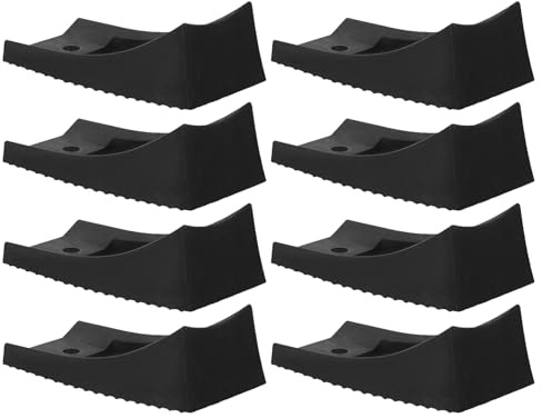Homoyoyo Protectores de Suelo de Plástico para Patas de Trineo, Almohadillas Antideslizantes para Sillas de Oficina, Tamaño para Tubo Plano de 4 Cm, Set de 8 Unidades Tornillos