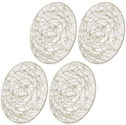 4 eleganti sottobicchieri in PVC per bevande, dettagli in lamina d ' oro, superfici resistenti calore, facile manutenzione per pub da cucina, sottobicchieri per tazze in lamina d ' oro in PVC