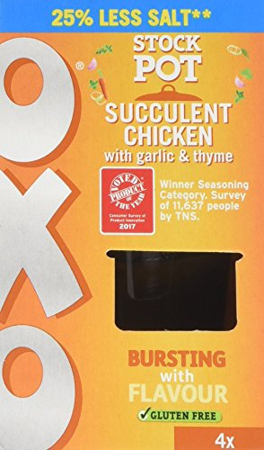 Oxo Reduced Salt Chicken with Garlic and Thyme Stock Pots, Pack of 4 ,(4 x 20 grams)