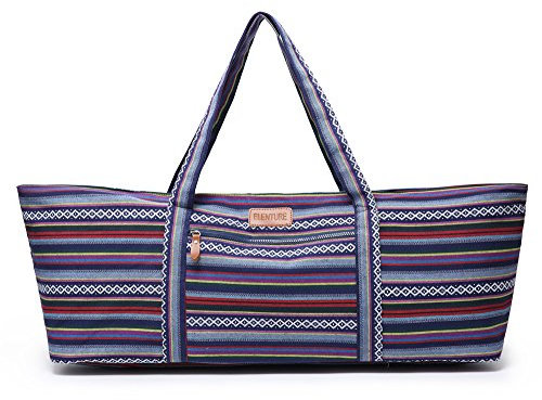 ELENTURE Große Yogamatten-Tasche für 1/4 1/3 2/5 1/2 Zoll, extra Dicke Übungs-Yogamatte, Übungs-Matte, Tragetasche, Tragetasche mit Matte, Tragegurt und großer Tasche für Damen und Herren