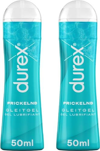 Durex Play Prickelnd Gleitgel auf Wasserbasis - Gleitmittel mit prickelndem Effekt in der praktischen Dosierflasche, (2 x 50 ml), 100 ml