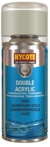 Hycote Double Acrylic Aerosol Car Spray Paint, Ford - Champagne Gold, 150 ml
