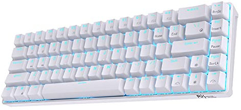 RK ROYAL KLUDGE RK68 Hot-Swappable 65% kabellose mechanische Tastatur, 65% 68 Tasten kompakte Bluetooth-Gaming-Tastatur mit eigenständigen Pfeil-/Steuerungstasten, Leisen Roten Schalter