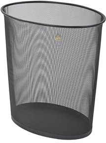 Grande corbeille à papier noire 40l