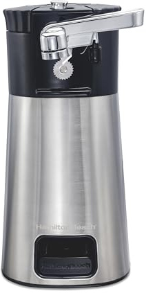 Hamilton Beach OpenStation Electric Automatic Can Opener for Kitchen with Multi Tool and Bottle and Jar Opening Tools, Auto Shutoff, Cord Storage, and Sure Cut Technology, Stainless Steel (76382)