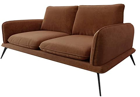 Mirjan24 Zweisitzer Sofa Sanrino 2, Couch, Couchgarnitur, Sofagarnitur, Polstersofa, Füße aus Metallfüße, Modern Couch, Wohnlandschaft, Polstermöbel (Zetta 295)