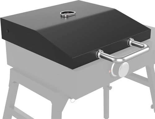 bbq777 43,2 cm Grillhaube für Blackstone 1832 Adventure Ready 17 Tisch-Grillplatte, Blackstone 1971 43,2 cm Grillzubehör, Outdoor-Grillabdeckungen, Schwarz, Metall
