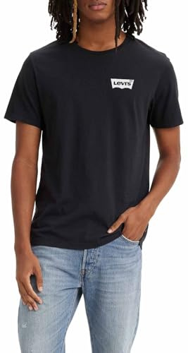 Levi's T-Shirt à col Rond Graphique pour Homme, Color BW Caviar, XL