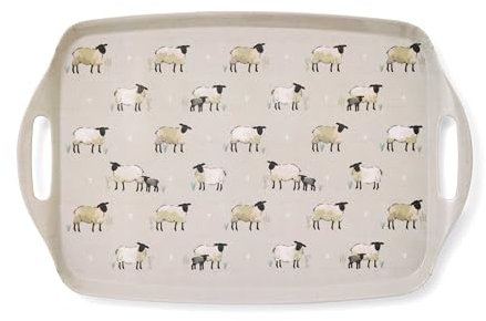 Cooksmart Petit plateau de service de conception britannique | Plateau de dîner pour de multiples utilisations dans la maison | Plateaux pour servir des aliments ou des boissons – Mouton des Highlands