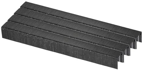 sourcing map Heftklammern mit schmaler Krone, 20 Gauge, 1,2 x 1,27 cm, 2000 Stück, verzinkter Stahl für pneumatische, elektrische Heftgeräte, Schwarz