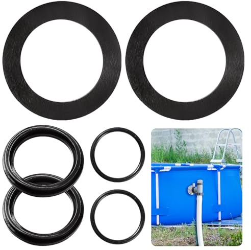 YIXISI 6 Stücke 25076RP Pool O-Ring Dichtungsringe, Pool Dichtringe Unterlegscheiben Runde Dichtung, Pool Dichtung Dichtungen Kompatibel mit Intex Pool Kolbenventile 10745, 10262, 10255