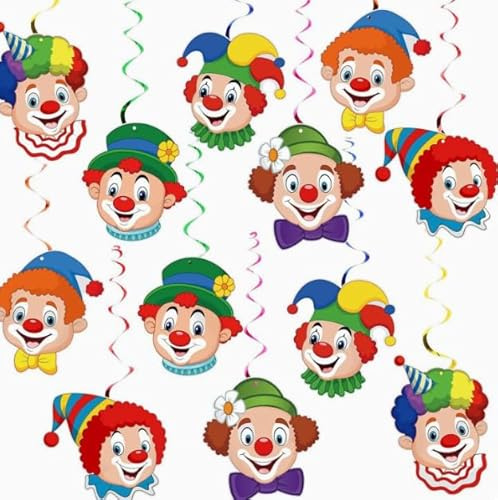 12 Piezas Decoración Carnaval Adornos Carnaval Serpentinas Fiesta Tischdek | Karneval Decoração Fiesta Infantil, Ideal para Fiestas Infantiles Cumpleaños Fiestas Decoraciones Festivas y Coloridas