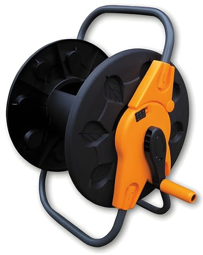 Hose Cart for 60m 1/2 Garden Hose - Lightweight Portable Hose Pipe Reel Prevents Twisting Free Standing Mobile Hose Reels for Home Patio Deck Yard Garden Driveway Stable Hose Guide