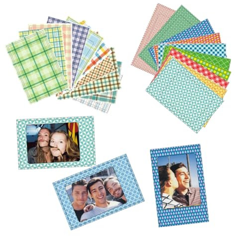 BEPSYOM 40 Adesivi per Bordi di cornici fotografiche, Accessori per istantanee, Adesivi Colorati per Fotocamere, Decorazione Colorata per Bordi di Foto