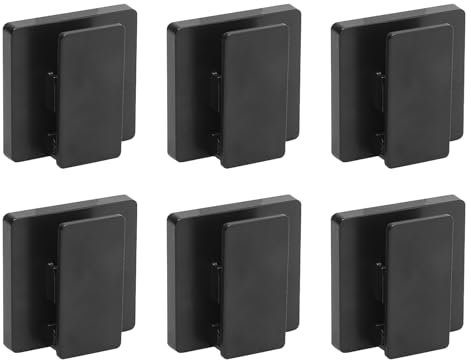 Sicheii 6 PCS Adhesive Wall Clips for Hanging, Tapestry Hangers for Wall, No Drill Towel Holder Hook Poster Picture Binder Spring Clips, Sticky for Bathroom Kitchen Home Office (Black)