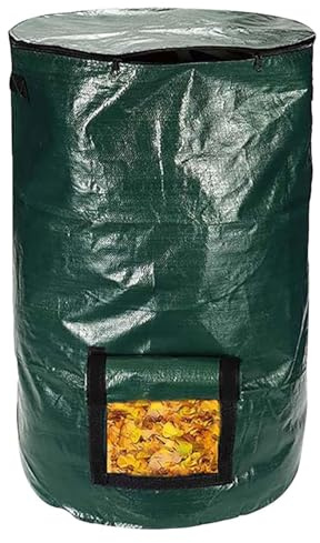 Enwye Contenedor De Compostaje Vertical De PE Para Jardín (con Tragaluz) Adecuado Para Balcones, Terrazas, Jardines Y Otros Lugares De Compostaje Al Aire Libre.