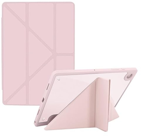Funda inteligente compatible con Xiaomi Mi Pad 5/5 Pro, funda magnética vertical/horizontal con soporte para lápices, soporte multiángulo, encendido y apagado automático, color rosa