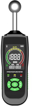 Misuratore Digitale Di Umidità Del Legno Rilevatore Di Umidità Del Legname Senza Contatto Schermo LCD Igrometro Allarme Tester Di Umidità Rilevamento Senza Pin Controlli Non Distruttivi