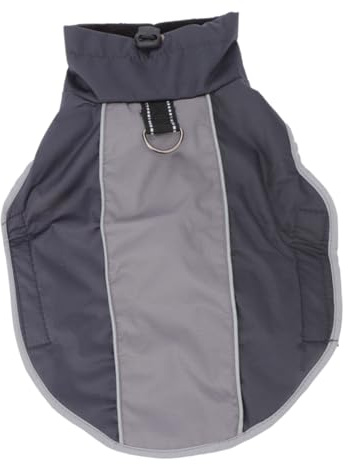 TOGEVAL wasserdichte Hundejacke Wintermantel Warm Gefütterte Outdoor Hundebekleidung XXXL Schwarz für Kalte Tage und Regenwetter