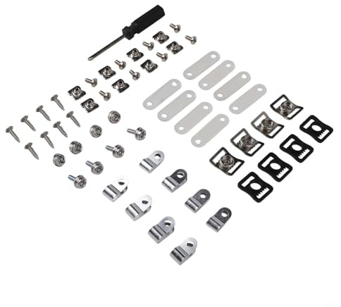 Honseadek Kit de réparation de casque de baseball 49 pièces avec clips en R en caoutchouc, vis de football, outils pour casques, écrous, casques de softball, compatibles avec joints de glace de hockey