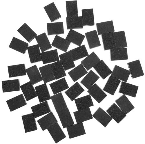 ABOOFAN 50 pièces Lot de Blocs Tampon à Poncer Ongles Double Face Éponge Noire pour Manucure et Pédicure Polissoir Ongles et Pratique pour Limer et Lisser