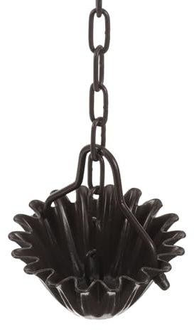 TOYZFRIENDY Catena da Pioggia in Alluminio per Esterni Decorativa e Resistente Sostituzione per Grondaia Catena Pluviale per Portico e Giardino Design Elegante e Funzionale