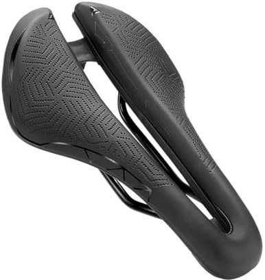 Sillín de Bicicleta Hueco y Transpirable for Carreras en Carretera, Asiento con cojín Suave e Impermeable. Accesorios Ciclismo(Black)