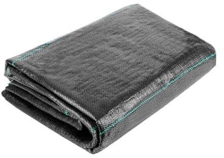 Loacea Barriera Traspirante Contro Le Erbacce 1 pz. Tessuto pacciamante agricolo Anti-Erba, 16,4 piedi/32,8 Piedi, Tessuto Anti-Erbacce in PE Nero for Piante(39.3in x 16.4ft)