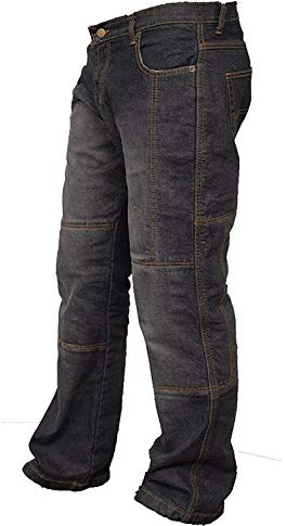 Mens Riding Motorcycle Pants Armored Motorbike Jeans with Aramid Protective Lining Adventure Touring Biker Pant Black