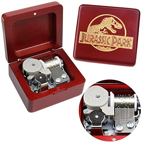 Sinzyo Boîte à Musique Boîte à Musique en Bois pour Cadeau de Noël, Anniversaire, Saint-Valentin(Boîte Rouge)