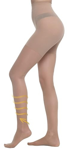 BeonTop Collant Compressione Graduata Donna 70 Den - Calze Compressione Graduata Donna 17-18 mmHg, Calze Elastiche 70 Denari, Elastocompressive, Massaggianti, Riposanti - Made in Italy