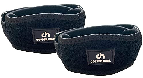 COPPER HEAL Adjustable Tennis Elbow Support Strap PAIR - Golfers Elbow Support for Men & Women EVA Compression pad straps bandage forearm trainer paddle tennis elbow brace