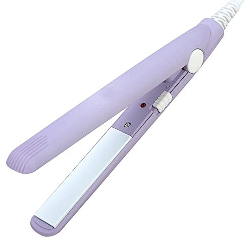 4Colors - Mini piastra per capelli 2 in 1, in ceramica tormalina Beauty Flat Iron riscaldatore con temperatura di 190 °C per capelli lisci (viola UE)