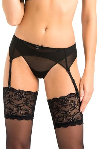 Teyli Eleonora 224 Reggicalze in Rete Nero Large