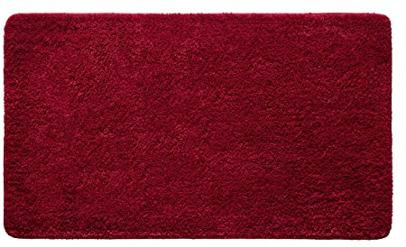MIULEE Badezimmerteppich Badematte rutschfest Waschbar Rot 70x120 cm | Badteppich Badvorleger Saugfähige Duschvorleger Badematten & Badteppiche für Wohnzimmer Schlafzimmer Badezimmer