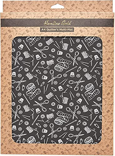 Hemline Gold Quilters Multifunktionsmappe (30 x 24 x 2,5 cm/ schwarz/ weiß)