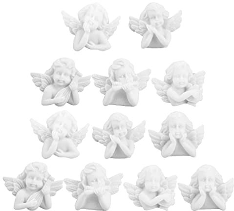 EXCEART 40pcs Mini Angel Statue and Figurines Decorative Resin Angel Wing Sculpture Table Centerpiece Decoration for DIY Craft Catholic Religious 2. 6X3. 1CM