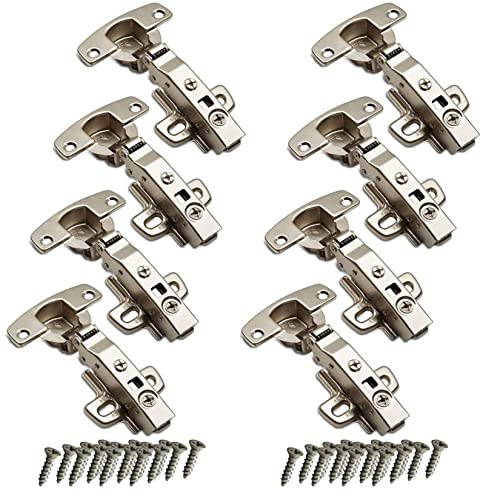 SOTECH 8 Stück Hettich Sensys Topfband 8645i TH52 Öffnungswinkel 110 Grad Eckanschlag Scharnier Höhe (Distanz): 1,5 mm mit Soft Close Automatikscharnier inkl M4x16mm Schrauben mit Dämpfer