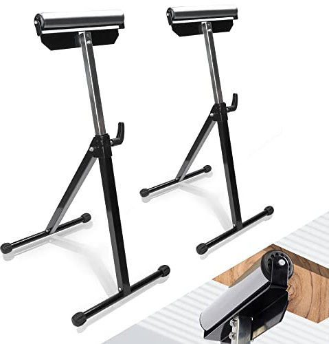 Jiubiaz 2x Rollenbock, Verstellbarer Rollenständer 68-108 cm höhenverstellbar, 90 kg Tragkraft Rollbock mit rutschfesten Füßen