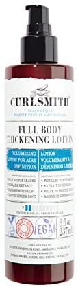 Curlsmith - Lotion épaississante pour cheveux - Volume instantané pour tous les types de cheveux et de boucles, végétalien (237 ml)
