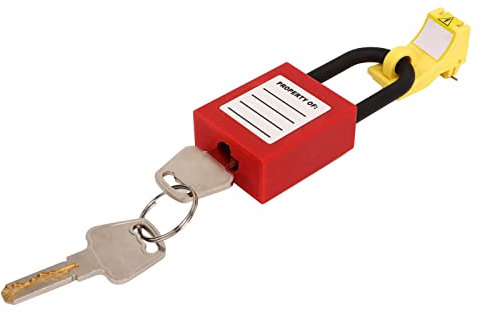 Lucchetto per Interruttore Automatico, Facile da Installare Funzionamento Sicuro Kit di Blocco per Interruttore Automatico Fissaggio a Perno Misura Standard con 2 Chiavi per di