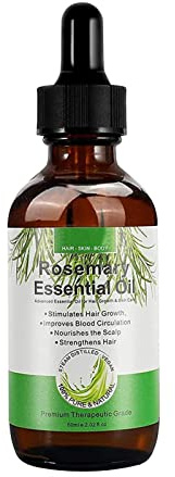 Sloane Rosmarin-Haaröl - Reines ätherisches Rosmarin-Haaröl - 2,02 FL oz Bio-Rosmarinöl, rein und natürlich, nährt die Kopfhaut, stimuliert das Haarwachstum