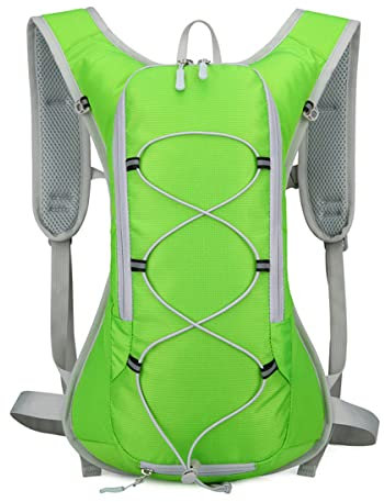 HILPATY 15L Fahrradrucksack, Kleiner Rucksack Leichter Wanderrucksack Wasserdicht für Damen und Herren Sport Daypack MTB Rucksack Ski-Rucksack, grün, 41*29*10cm