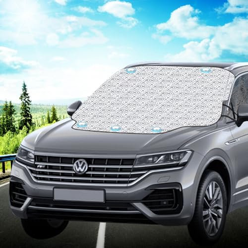 Aoreun Copertura Parabrezza Auto, Protezione Parabrezza Antighiaccio, Impermeabile Anti UV Parasole Telo Parabrezza Magnetico Auto Inverno per la Maggior Parte dei Veicoli,180 * 116cm