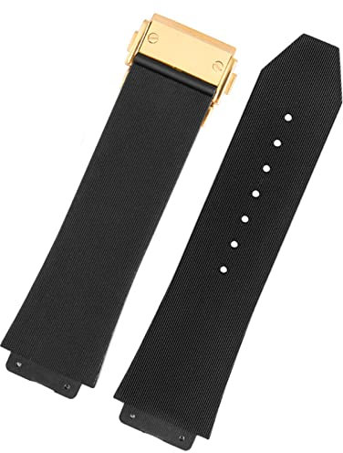 BRART Uhrenarmband für HUBLOT BIG BANG Silikon 25 * 19mm Wasserdicht Herren Uhrenarmband Kette Uhr Zubehör Gummi Uhrenarmband, 25-19mm, Achat