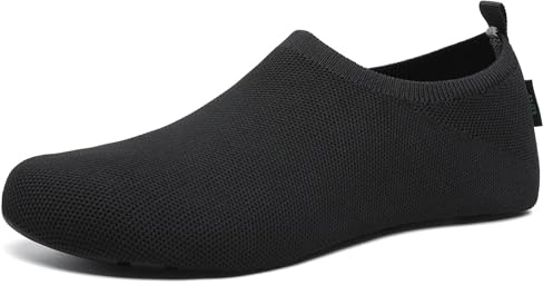 SAGUARO Chaussons Femme Homme Pantoufles Antidérapante Léger Chaussons Maison pour Extérieur Intérieur, Noir d'huile 38/39EU