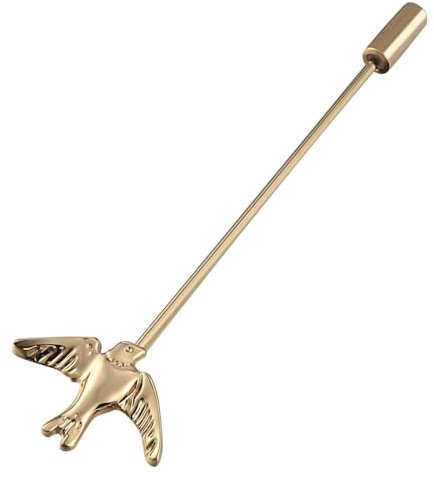 Brosche Gold, Brosche Damen Hochzeit Birdie Elegant Edelstahl Hemd Anzug Schmuck mit Geschenkbox
