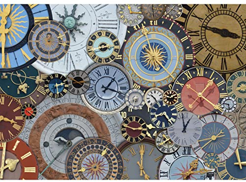 1000 Teile Puzzle Erwachsene, Impossible Geschicklichkeitsspiel für Die Ganze Familie - Farbenfrohes Legespiel Mit Bunter Turmuhr, Home Dekoration